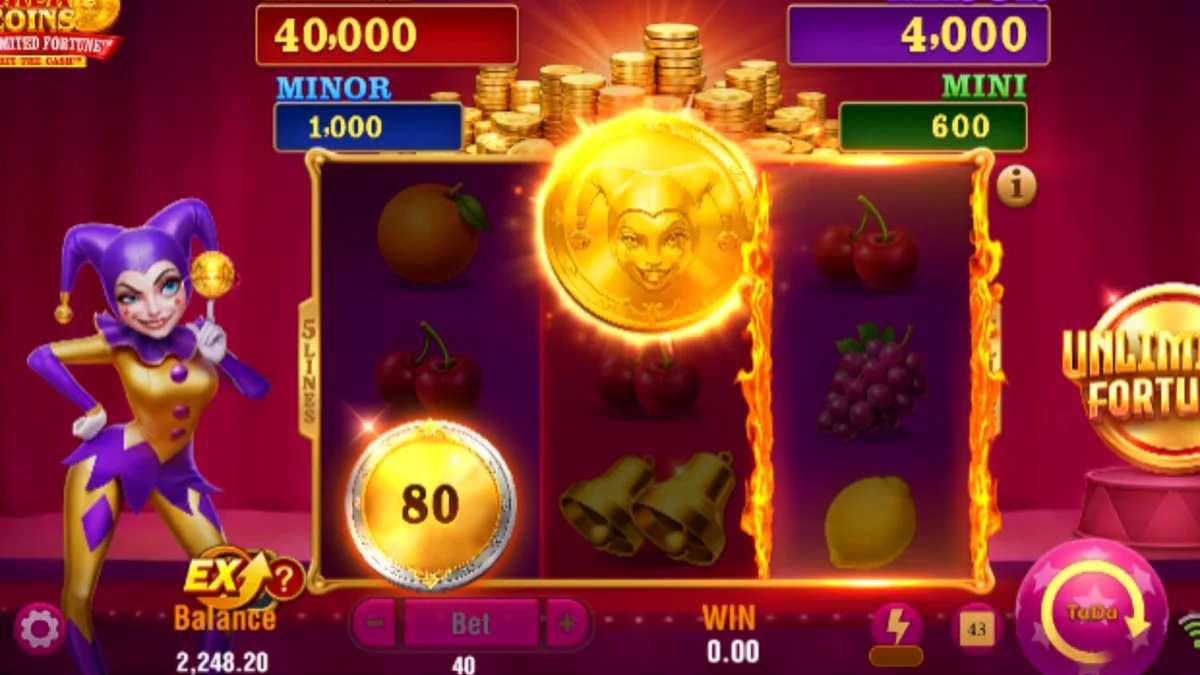 Joker Coins Unlimited Fortune slot neon fruit theme